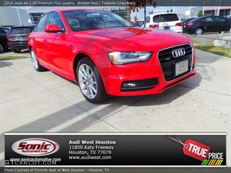 Brilliant Red / Titanium Gray/Black 2015 Audi A4 2.0T Premium Plus quattro