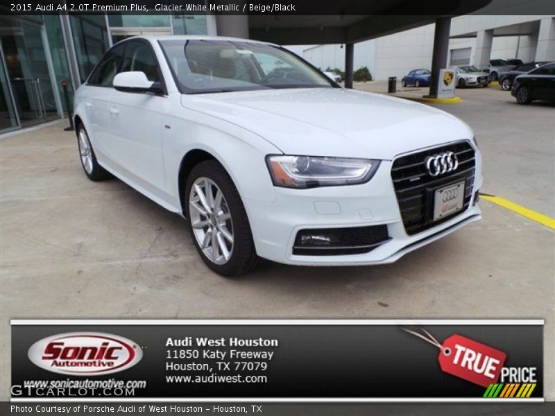 Glacier White Metallic / Beige/Black 2015 Audi A4 2.0T Premium Plus