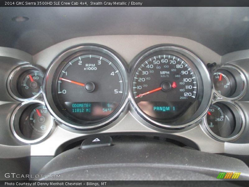 Stealth Gray Metallic / Ebony 2014 GMC Sierra 3500HD SLE Crew Cab 4x4