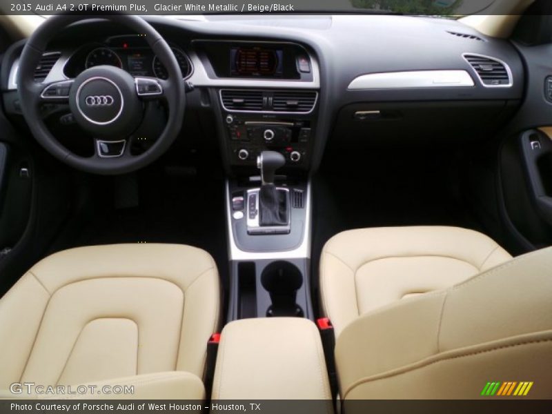 Glacier White Metallic / Beige/Black 2015 Audi A4 2.0T Premium Plus