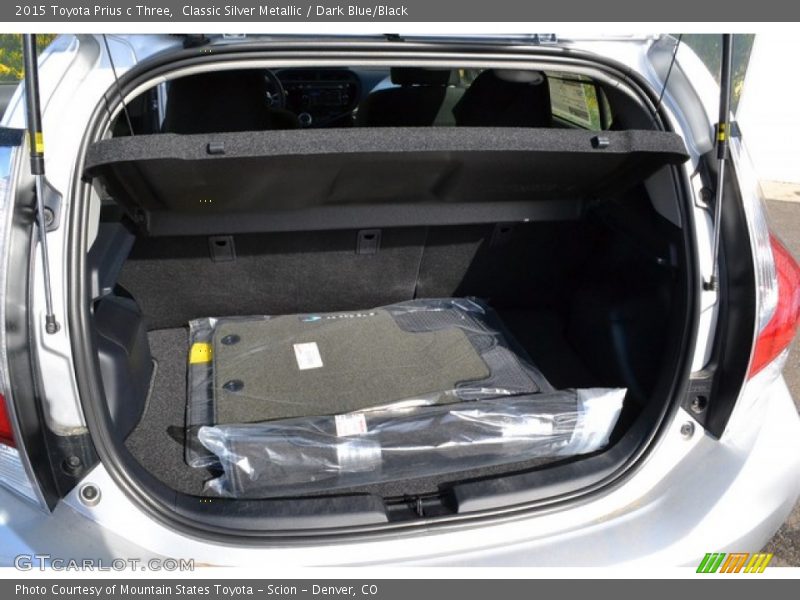 Classic Silver Metallic / Dark Blue/Black 2015 Toyota Prius c Three