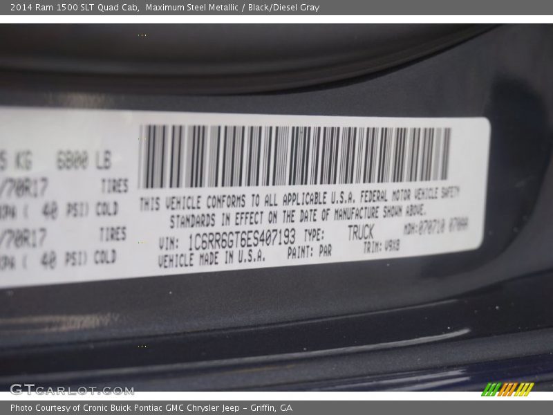 Maximum Steel Metallic / Black/Diesel Gray 2014 Ram 1500 SLT Quad Cab