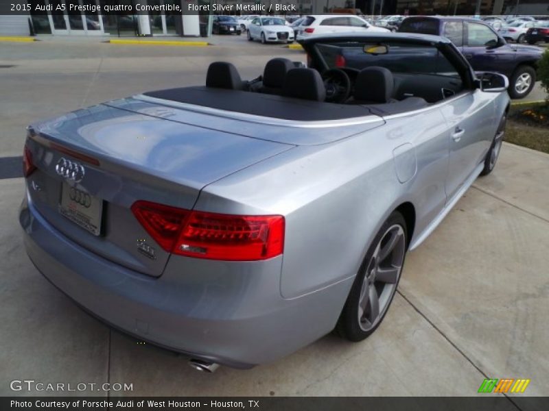 Floret Silver Metallic / Black 2015 Audi A5 Prestige quattro Convertible