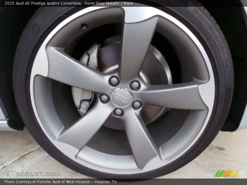 Floret Silver Metallic / Black 2015 Audi A5 Prestige quattro Convertible