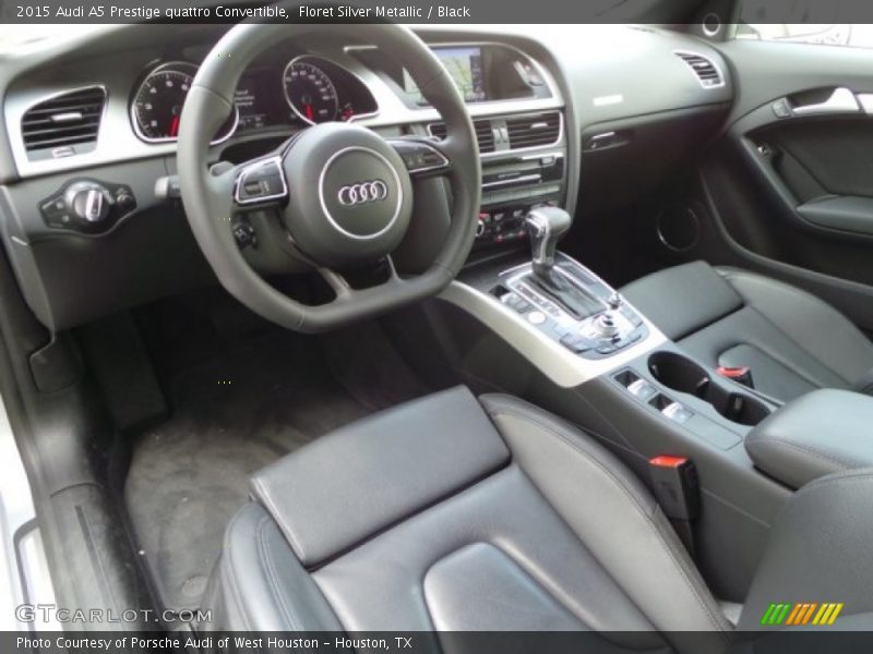 Floret Silver Metallic / Black 2015 Audi A5 Prestige quattro Convertible