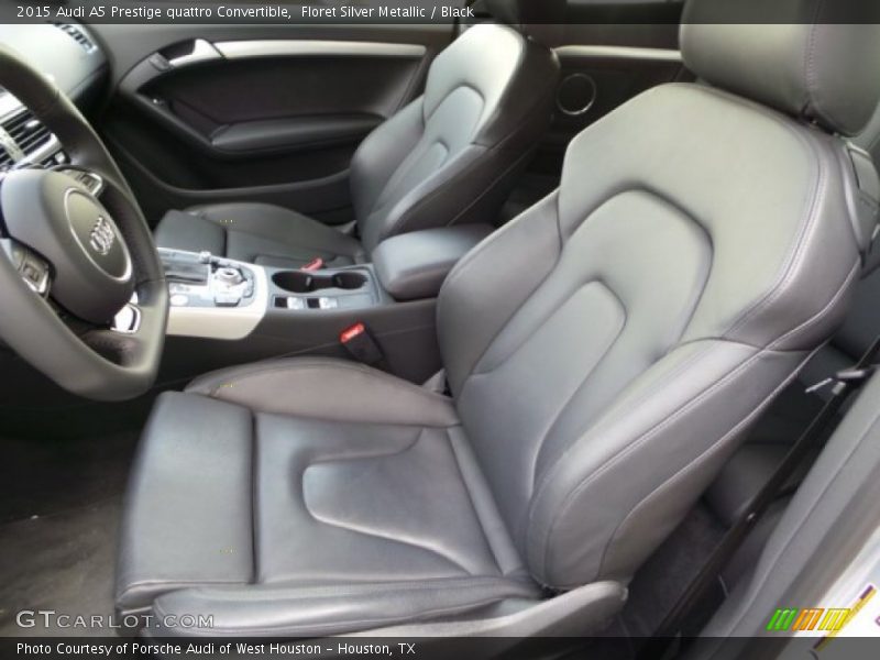 Floret Silver Metallic / Black 2015 Audi A5 Prestige quattro Convertible