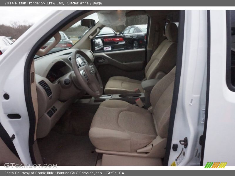 Glacier White / Beige 2014 Nissan Frontier SV Crew Cab