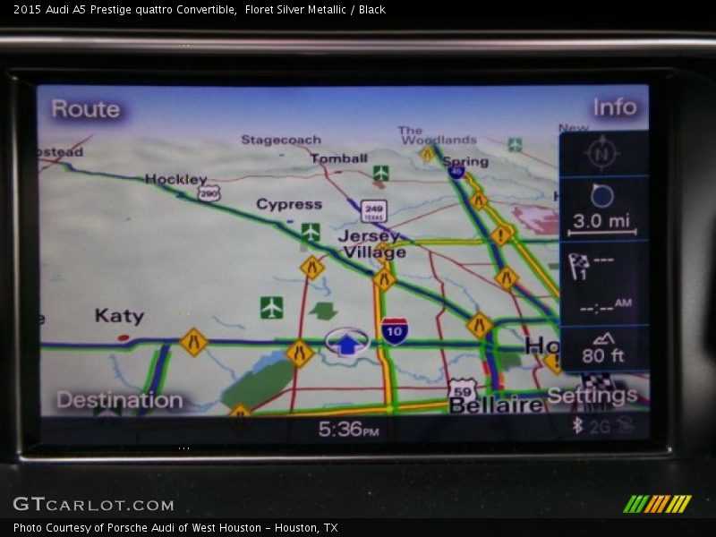 Floret Silver Metallic / Black 2015 Audi A5 Prestige quattro Convertible