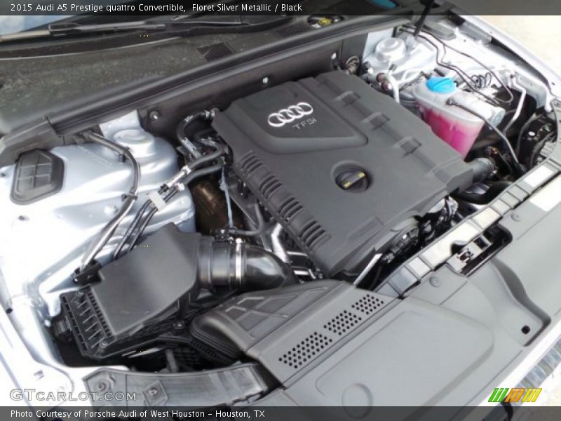 Floret Silver Metallic / Black 2015 Audi A5 Prestige quattro Convertible