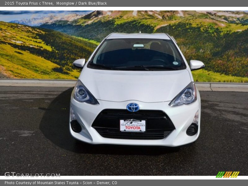 Moonglow / Dark Blue/Black 2015 Toyota Prius c Three