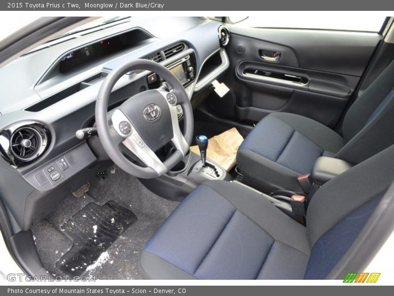 Dark Blue/Gray Interior - 2015 Prius c Two 