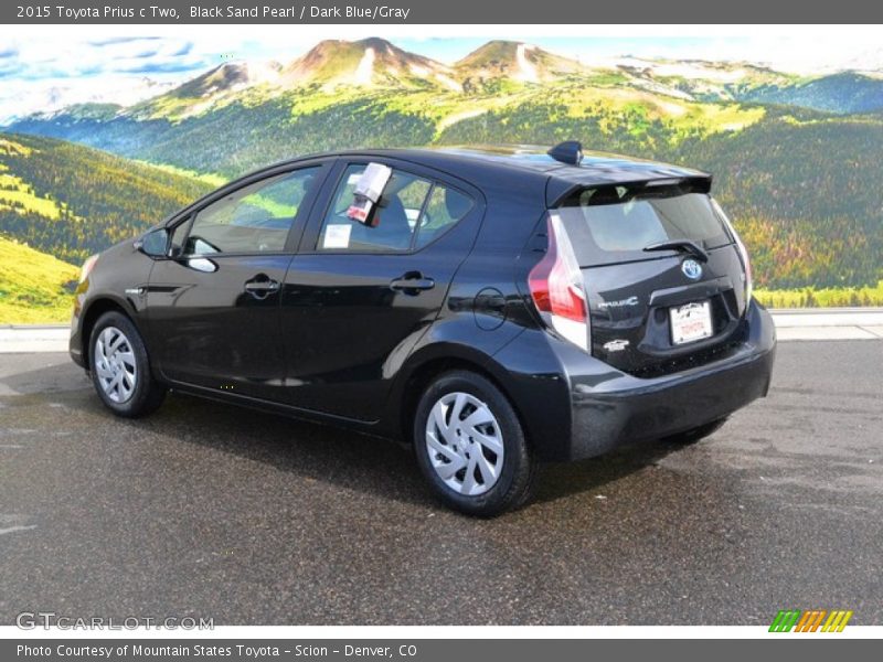 Black Sand Pearl / Dark Blue/Gray 2015 Toyota Prius c Two