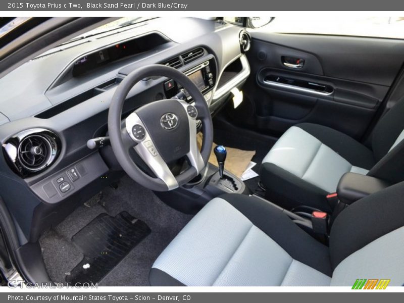 Black Sand Pearl / Dark Blue/Gray 2015 Toyota Prius c Two