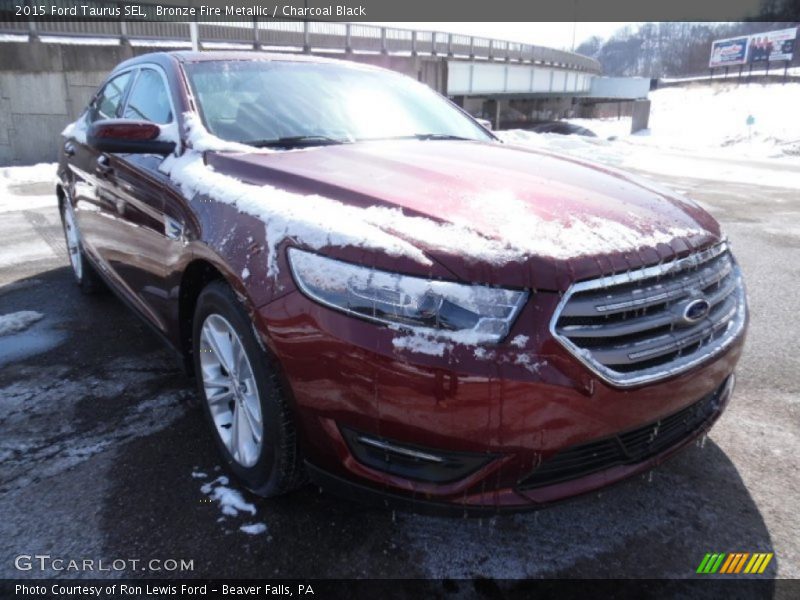 Bronze Fire Metallic / Charcoal Black 2015 Ford Taurus SEL