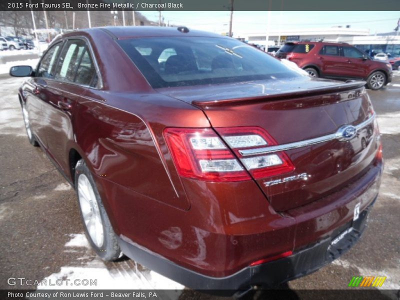 Bronze Fire Metallic / Charcoal Black 2015 Ford Taurus SEL