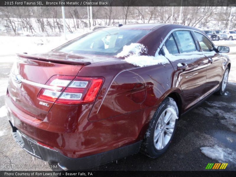 Bronze Fire Metallic / Charcoal Black 2015 Ford Taurus SEL