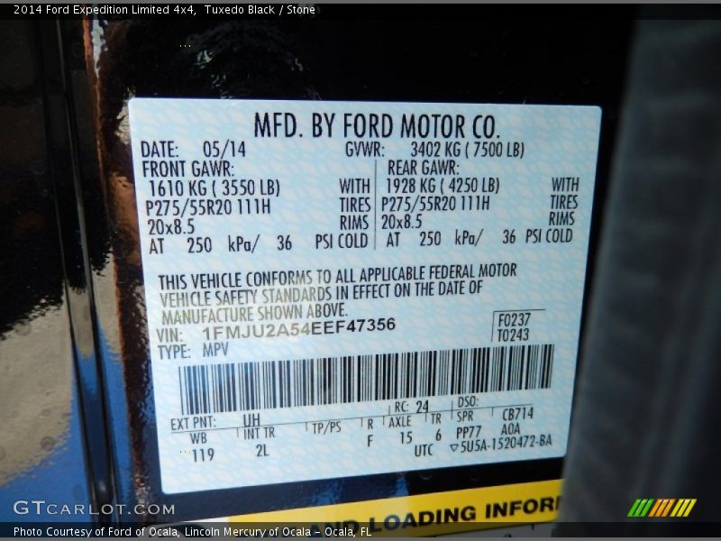 Tuxedo Black / Stone 2014 Ford Expedition Limited 4x4