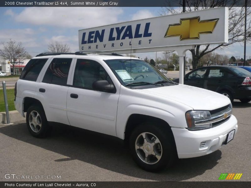 Summit White / Light Gray 2008 Chevrolet TrailBlazer LS 4x4