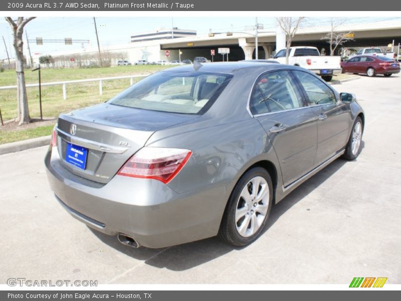 Platinum Frost Metallic / Taupe 2009 Acura RL 3.7 AWD Sedan