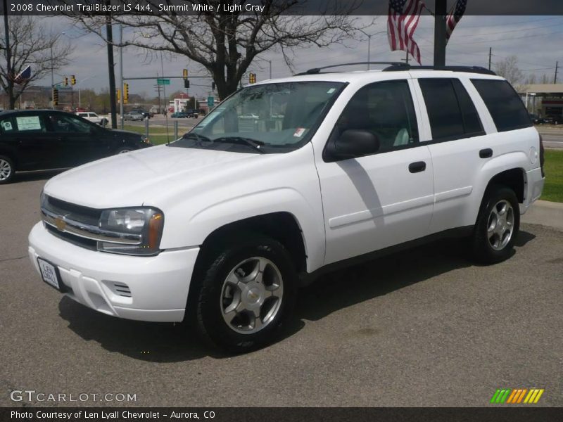 Summit White / Light Gray 2008 Chevrolet TrailBlazer LS 4x4