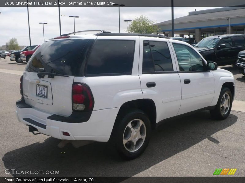 Summit White / Light Gray 2008 Chevrolet TrailBlazer LS 4x4