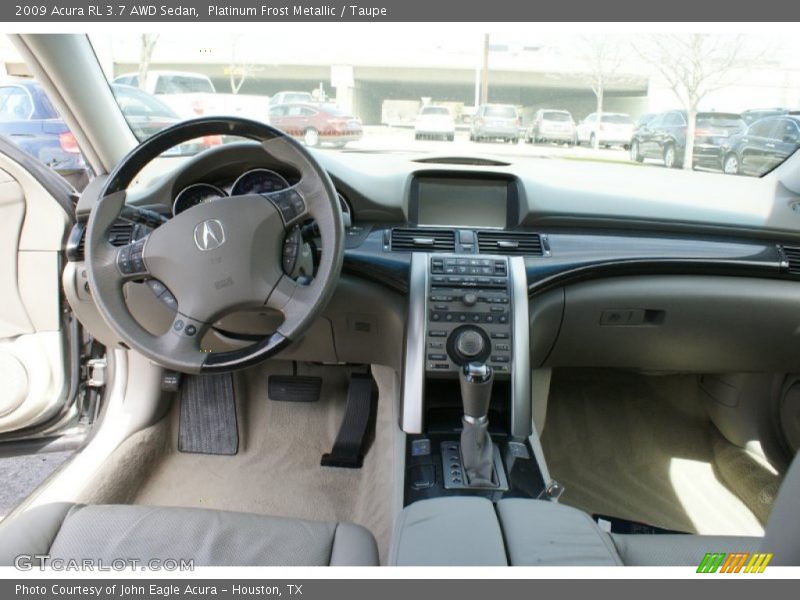 Platinum Frost Metallic / Taupe 2009 Acura RL 3.7 AWD Sedan