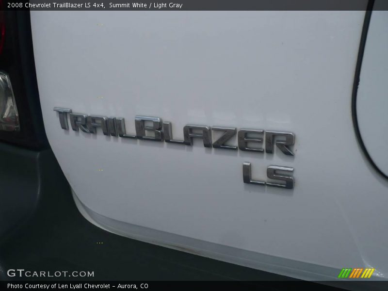 Summit White / Light Gray 2008 Chevrolet TrailBlazer LS 4x4