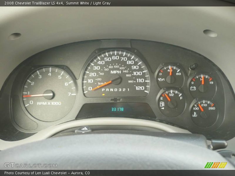 Summit White / Light Gray 2008 Chevrolet TrailBlazer LS 4x4