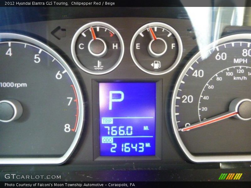Chilipepper Red / Beige 2012 Hyundai Elantra GLS Touring