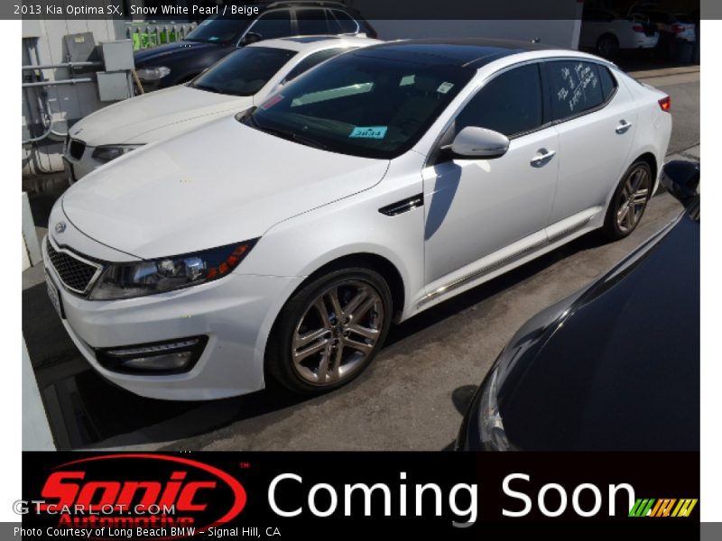 Snow White Pearl / Beige 2013 Kia Optima SX