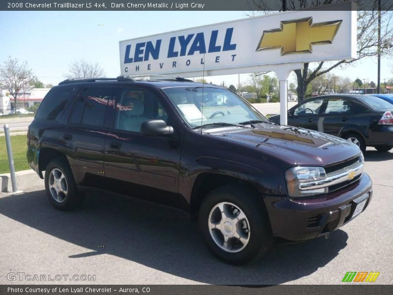 Dark Cherry Metallic / Light Gray 2008 Chevrolet TrailBlazer LS 4x4