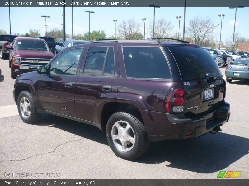 Dark Cherry Metallic / Light Gray 2008 Chevrolet TrailBlazer LS 4x4