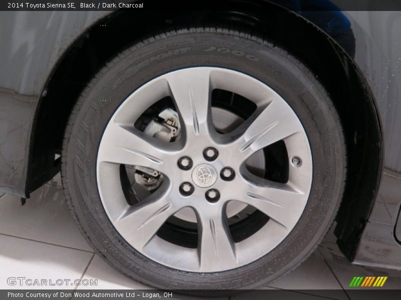 Black / Dark Charcoal 2014 Toyota Sienna SE