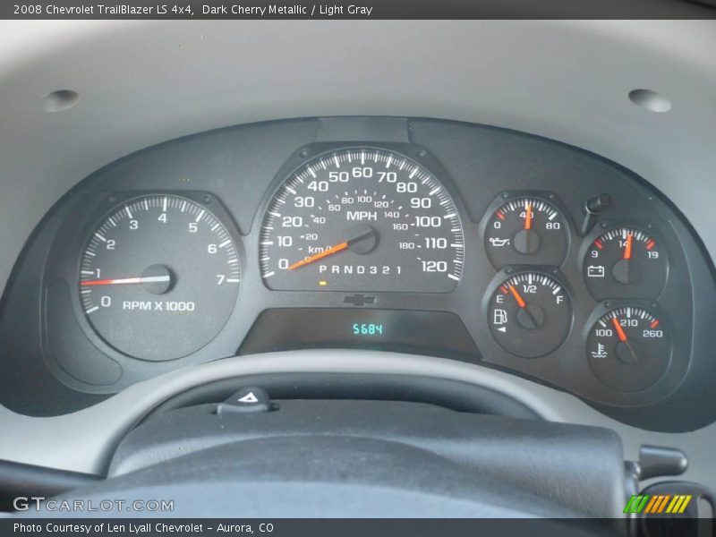 Dark Cherry Metallic / Light Gray 2008 Chevrolet TrailBlazer LS 4x4