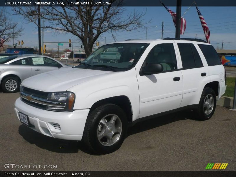 Summit White / Light Gray 2008 Chevrolet TrailBlazer LS 4x4