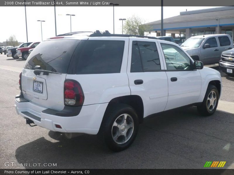 Summit White / Light Gray 2008 Chevrolet TrailBlazer LS 4x4