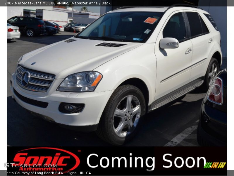 Alabaster White / Black 2007 Mercedes-Benz ML 500 4Matic