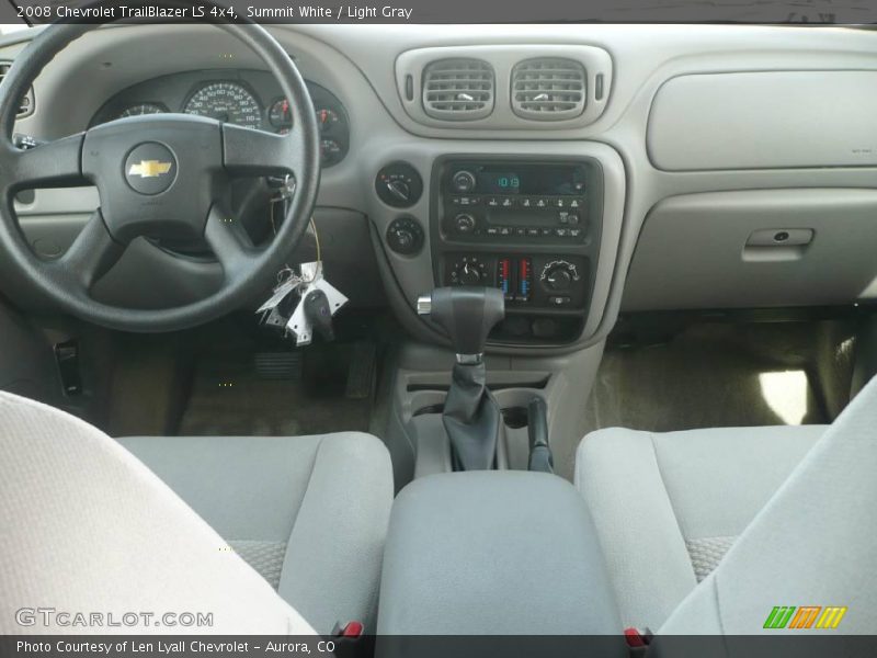 Summit White / Light Gray 2008 Chevrolet TrailBlazer LS 4x4