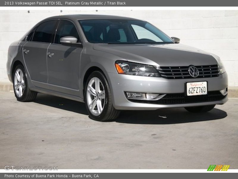 Platinum Gray Metallic / Titan Black 2013 Volkswagen Passat TDI SEL