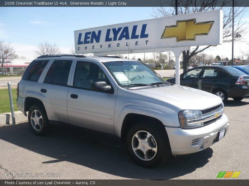 Silverstone Metallic / Light Gray 2008 Chevrolet TrailBlazer LS 4x4
