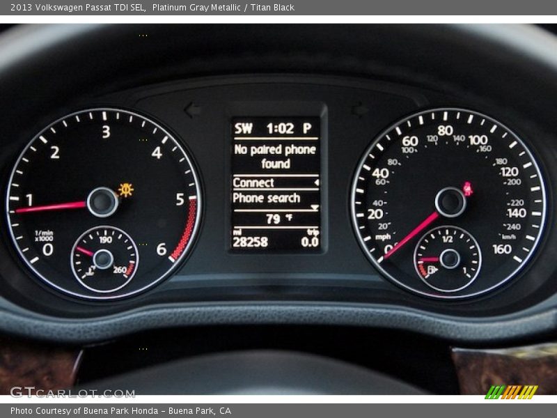 Platinum Gray Metallic / Titan Black 2013 Volkswagen Passat TDI SEL