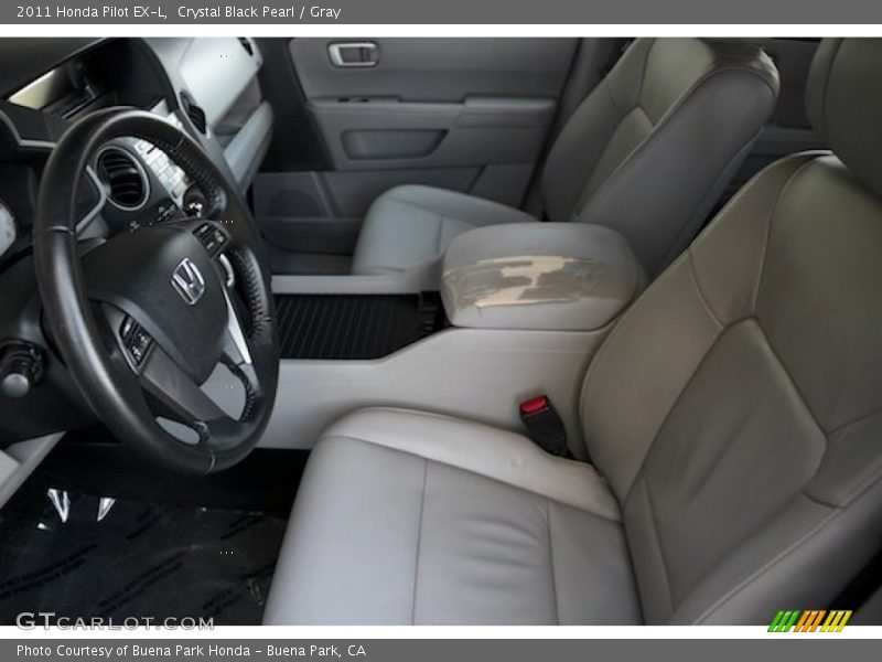 Crystal Black Pearl / Gray 2011 Honda Pilot EX-L