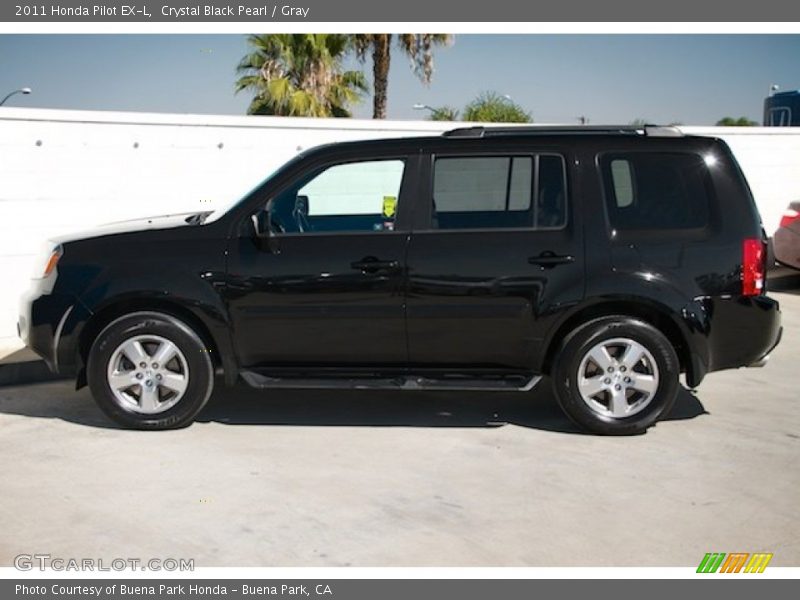 Crystal Black Pearl / Gray 2011 Honda Pilot EX-L