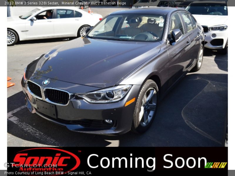 Mineral Grey Metallic / Venetian Beige 2012 BMW 3 Series 328i Sedan