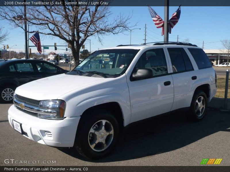 Summit White / Light Gray 2008 Chevrolet TrailBlazer LS 4x4