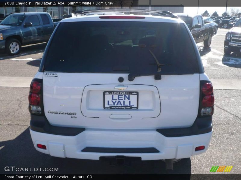 Summit White / Light Gray 2008 Chevrolet TrailBlazer LS 4x4