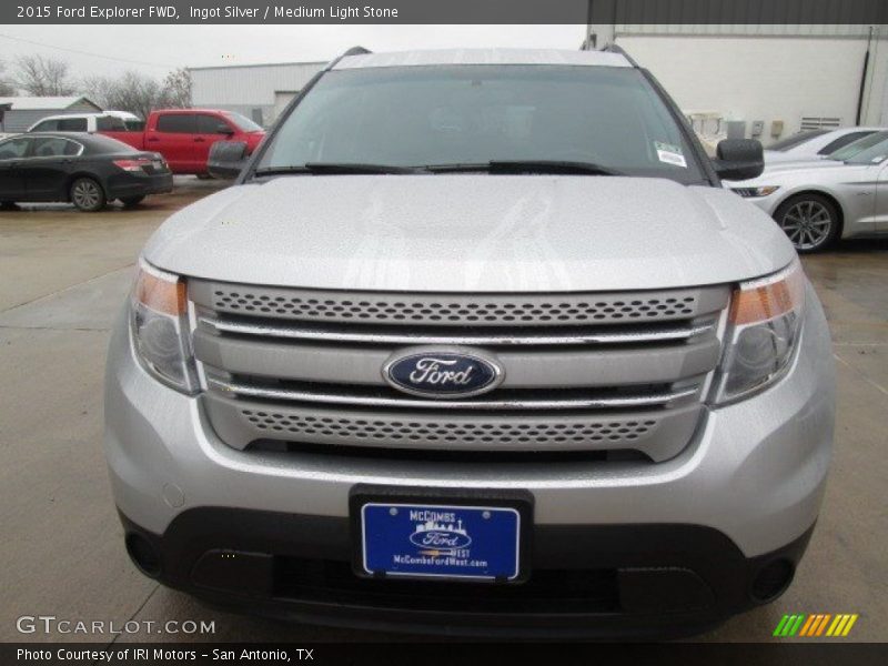 Ingot Silver / Medium Light Stone 2015 Ford Explorer FWD