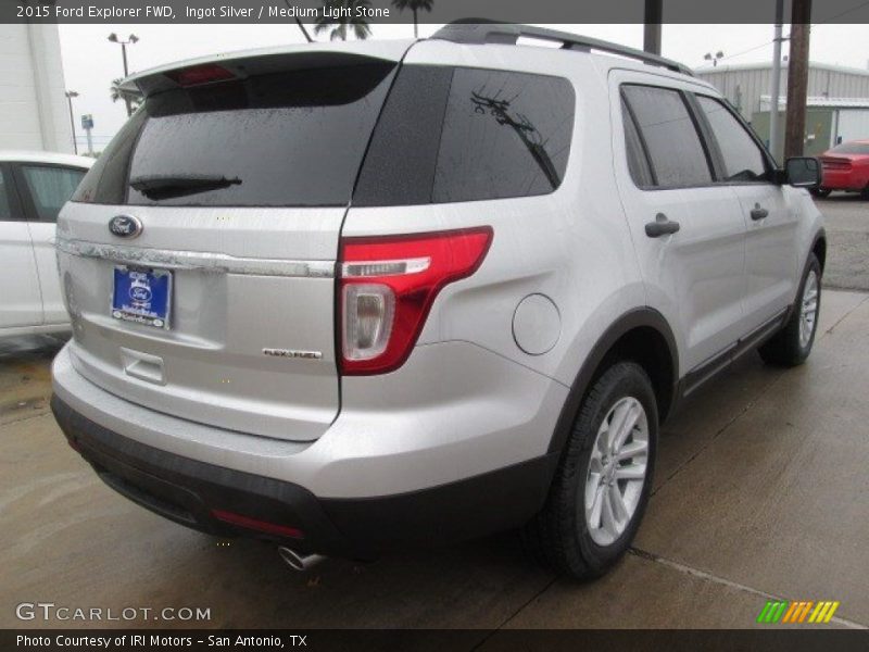 Ingot Silver / Medium Light Stone 2015 Ford Explorer FWD