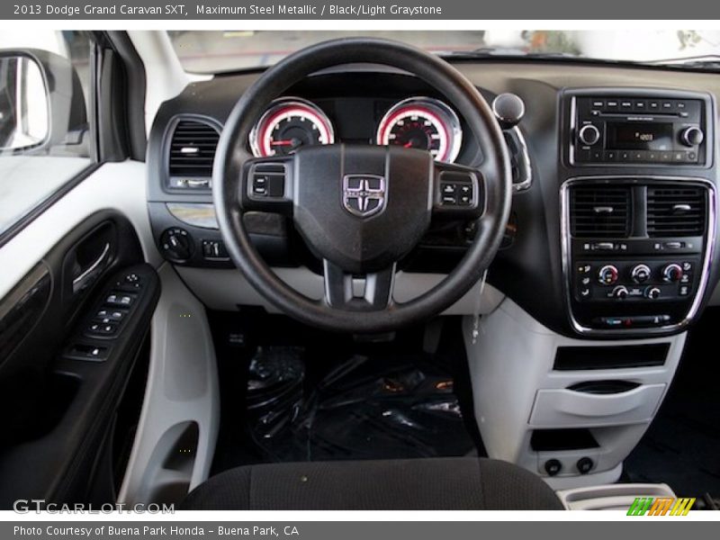 Maximum Steel Metallic / Black/Light Graystone 2013 Dodge Grand Caravan SXT