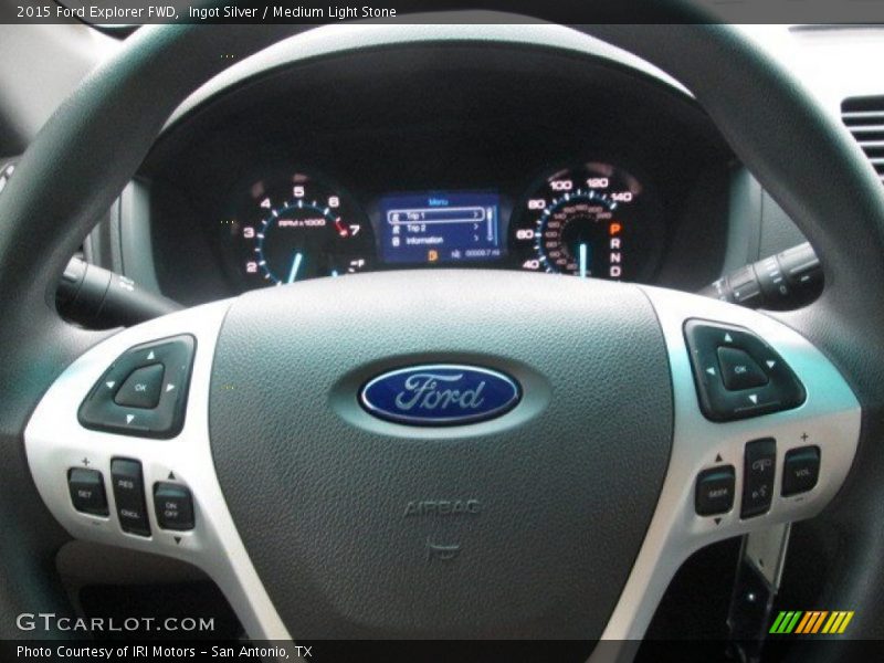 Ingot Silver / Medium Light Stone 2015 Ford Explorer FWD